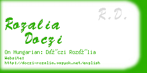 rozalia doczi business card